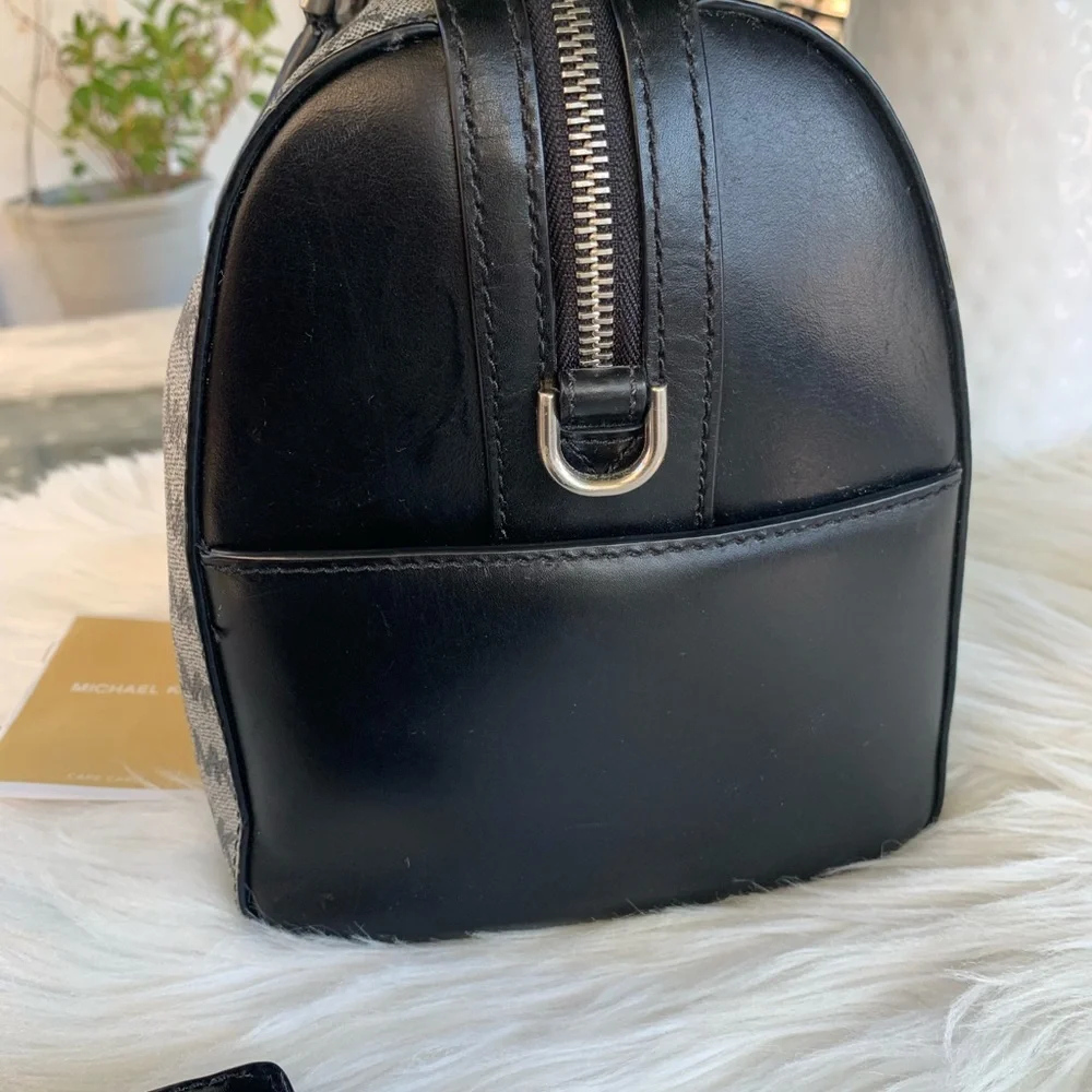 Michael Kors Mercer Monogram Leather Medium Duffle Satchel And Envelop Wallet